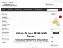 Tablet Screenshot of maplestreetcandle.com